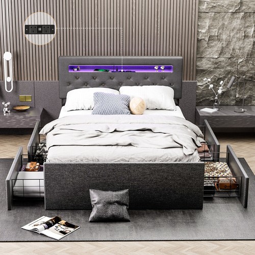 4ft6 double bed frame - double, 4