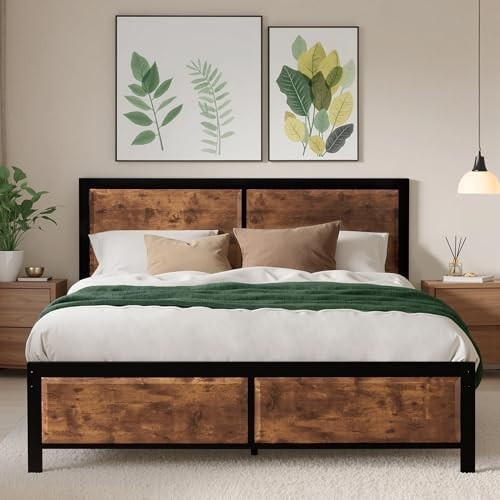 Double bed frame - with, wood