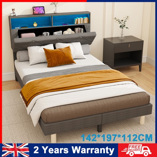 4ft6 double bed frame - frame, with