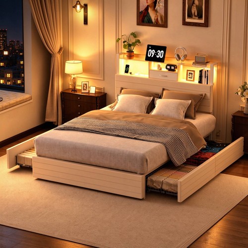 4ft6 double bed frame with - 4ft6,