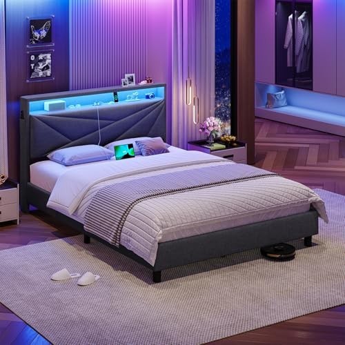 Double bed frame - frame, upholstered