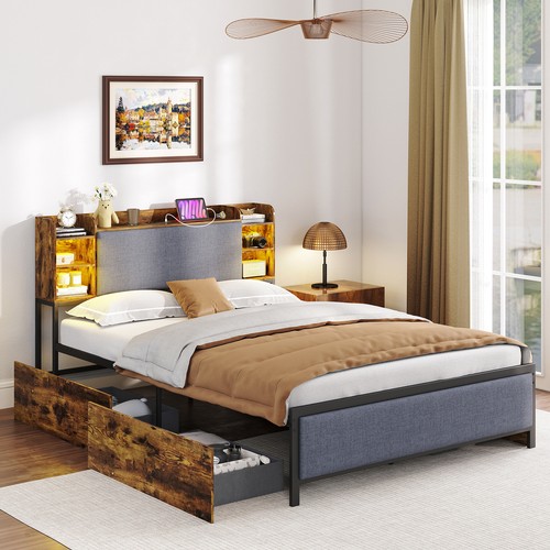 Double bed frame with - frame,
