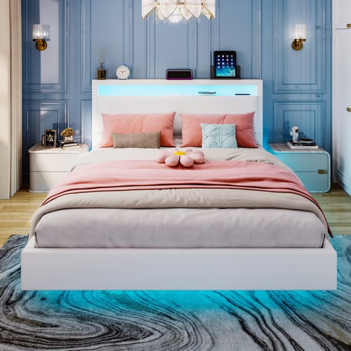 Floating double bed frame - frame, w/