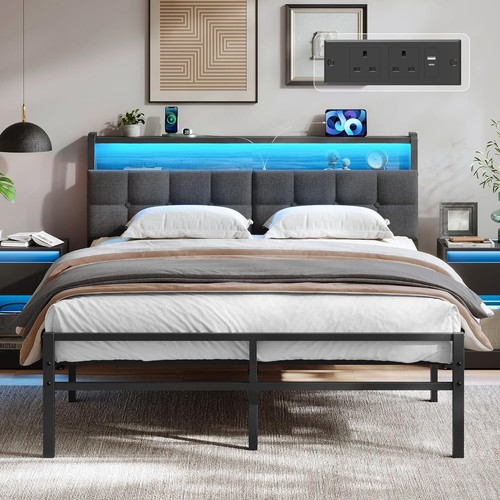 4ft6 double size bed - bed, frame