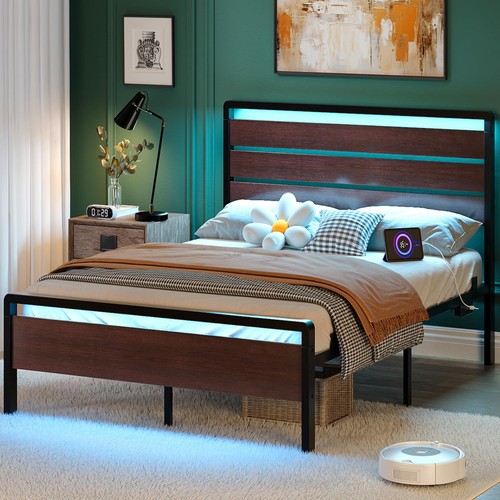 Double platform bed - platform,