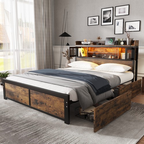 Double metal bed frame with - metal,