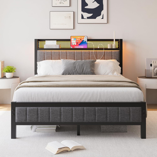 Luxury upholstered bed frame - upholstered, w