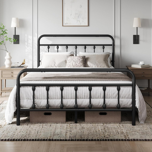 4ft6 double bed frame - double, vintage