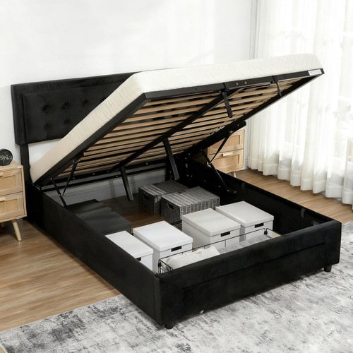 Homcom 4ft6 double bed - homcom,