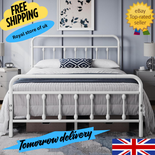 4ft6 double bed frame - frame, vintage