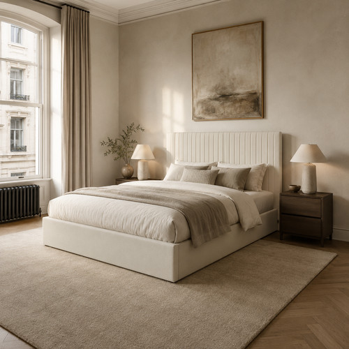 Double bed frame luna ottoman - bed,