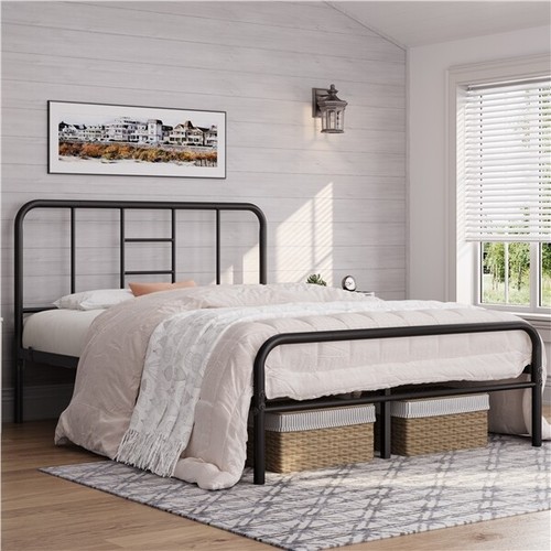 4ft6 double metal bed - metal,