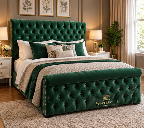 Luxury emerald green velvet - emerald,
