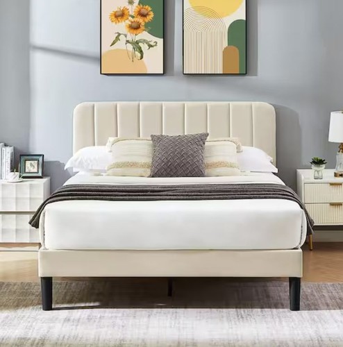 Vecelo upholstered double bed - double,