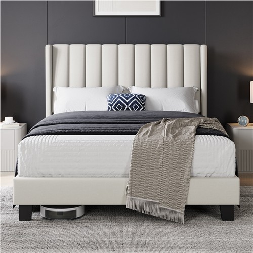 Double king upholstered - upholstered, bed