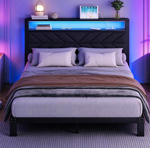 4ft6 double bed frame - bed, with