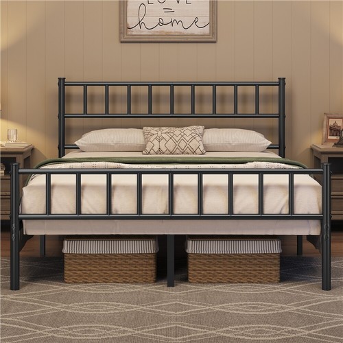 4ft6 double metal bed - double, w/