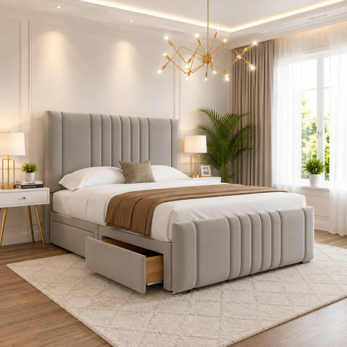 Chesterfield winged divan - divan, bed