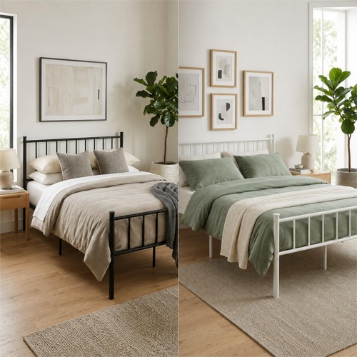Double metal bed frame 4ft - 1x,