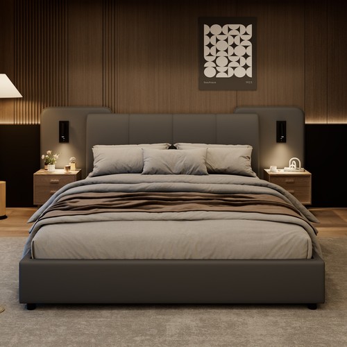 Double bed frame - frame, grey
